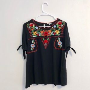 Embroidered top